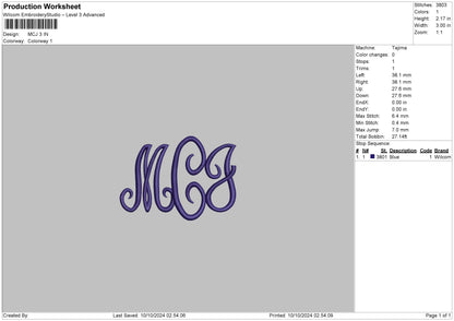 Hocotext Embroidery 3 Files