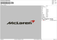 Mclaren Logo Embroidery File 4 size