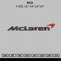 Mclaren Logo Embroidery File 4 size