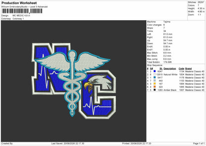 Nc Text Embroidery Machine Design File 6 sizes
