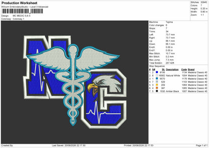 Nc Text Embroidery Machine Design File 6 sizes