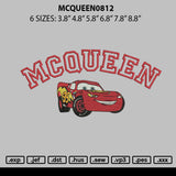 Mcqueen0812 Embroidery File 6 sizes