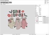 Ghosts Pink Embroidery File 6 sizes
