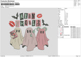 Ghosts Pink Embroidery File 6 sizes