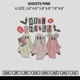 Ghosts Pink Embroidery File 6 sizes