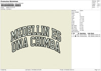 Meddelin Embroidery File 6 sizes