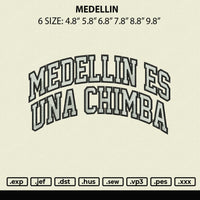 Meddelin Embroidery File 6 sizes