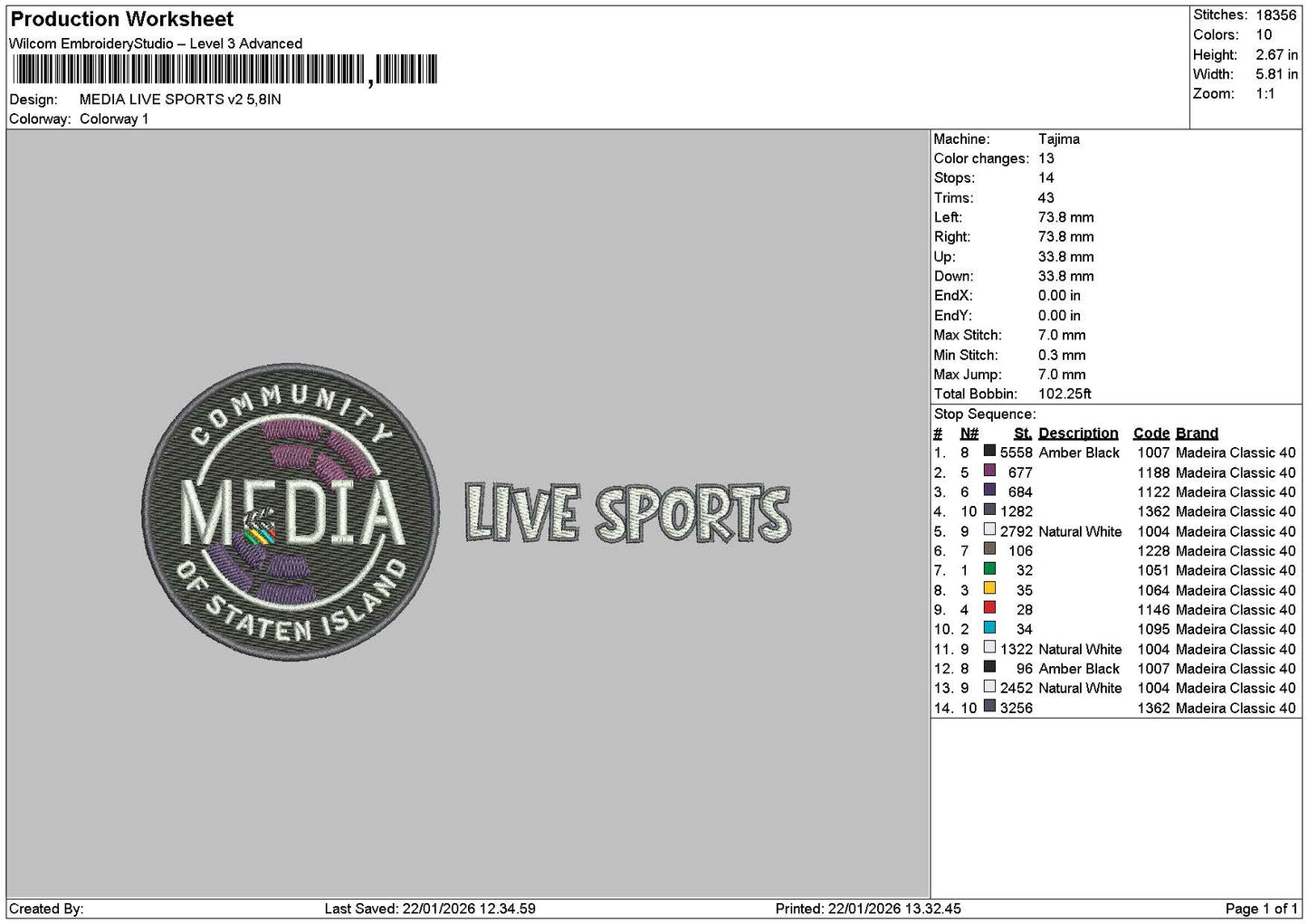 Mediacircle V1 V2 Embroidery 2 Files