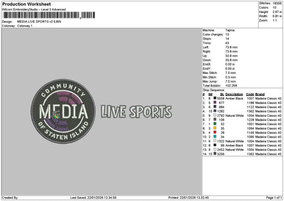 Mediacircle V1 V2 Embroidery 2 Files