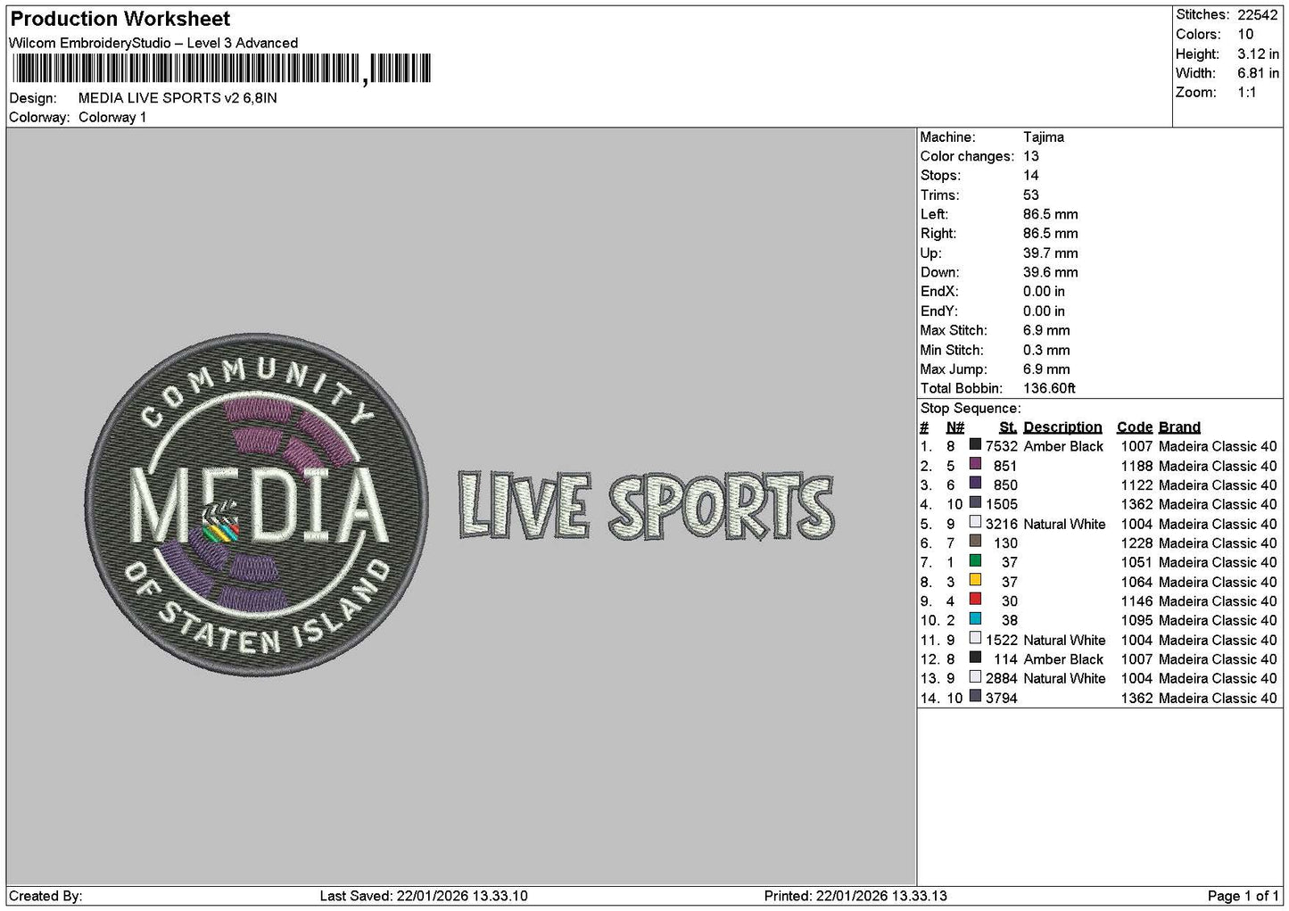 Mediacircle V1 V2 Embroidery 2 Files