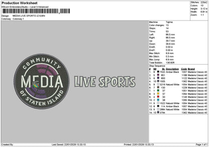 Mediacircle V1 V2 Embroidery 2 Files