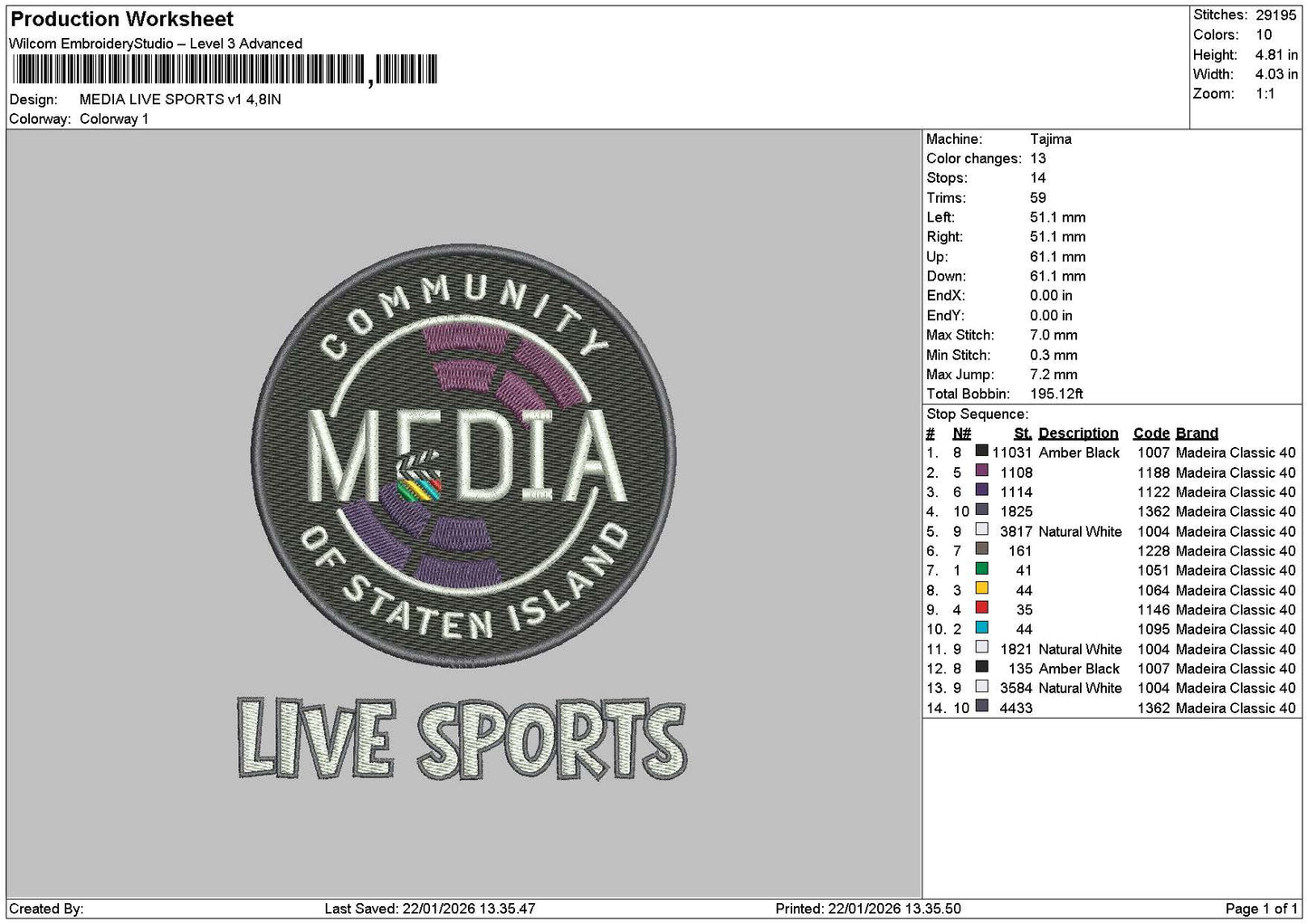 Mediacircle V1 V2 Embroidery 2 Files