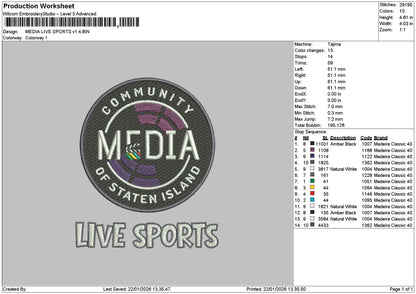 Mediacircle V1 V2 Embroidery 2 Files