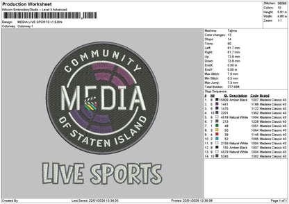 Mediacircle V1 V2 Embroidery 2 Files