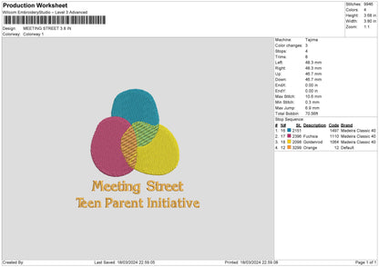 Meetingcolor Embroidery File 6 sizes