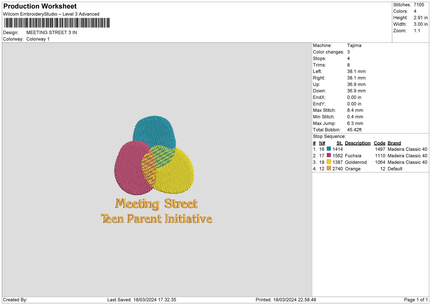Meetingcolor Embroidery File 6 sizes