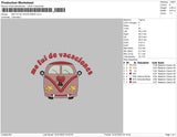 Me Fui De Vacaciones Embroidery File 4 sizes