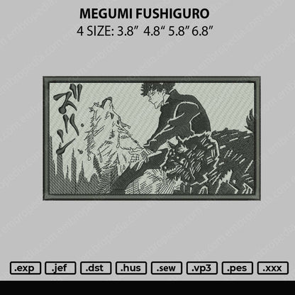 Megumi Fushiguro Embroidery File 4 size