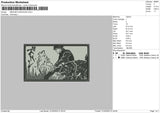 Megumi Fushiguro Embroidery File 4 size