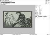 Megumi Fushiguro Embroidery File 4 size