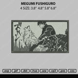 Megumi Fushiguro Embroidery File 4 size