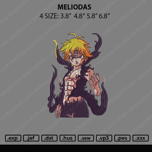 Melodias Embroidery File 4 sizes