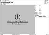 Memorial Sloan Embroidery File 4 size