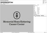 Memorial Sloan Embroidery File 4 size