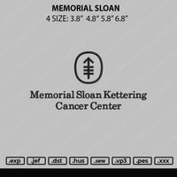 Memorial Sloan Embroidery File 4 size