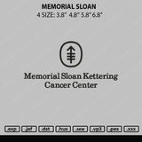 Memorial Sloan Embroidery File 4 size
