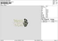 Menstext 2506 Embroidery File 6 sizes