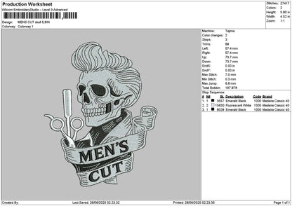 Menscut Skull 02