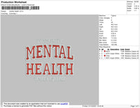Mental Health Embroidery File 4 size