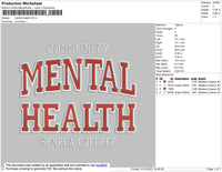 Mental Health Embroidery File 4 size
