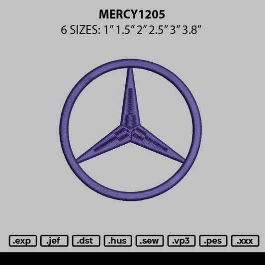 Mercy1205 Embroidery File 6 sizes