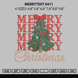 Merrytext 0411 Embroidery File 6 sizes