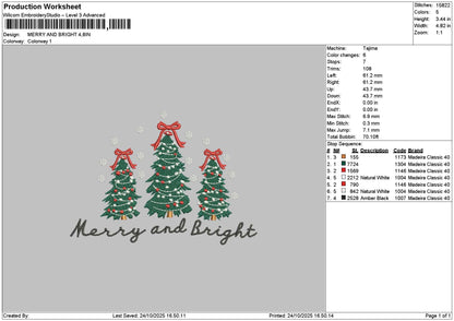 Merrytext 2110 Embroidery File 6 sizes