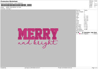 Merry Text 2910 Embroidery File 6 sizes