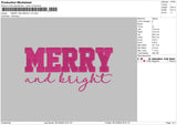 Merry Text 2910 Embroidery File 6 sizes