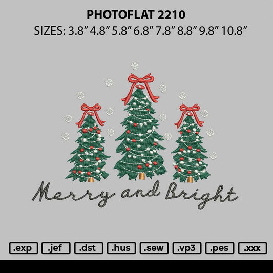 Merrytext 2110 Embroidery File 6 sizes