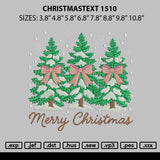 Christmastext 1510 Embroidery File 6 sizes
