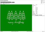 Merry Xmas v02 Embroidery File 6 sizes