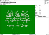 Merry Xmas v02 Embroidery File 6 sizes