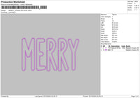 Merry Zigzag App Embroidery File 6 sizes