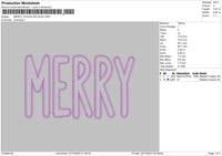 Merry Zigzag App Embroidery File 6 sizes