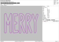 Merry Zigzag App Embroidery File 6 sizes