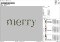 Merryflowers Embroidery File 6 sizes