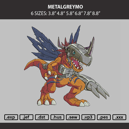 Metalgreymo Embroidery Machine Design File 6 sizes