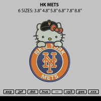 Hk Mets Embroidery File 6 sizes