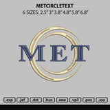 Metcircle Embroidery File 6 sizes